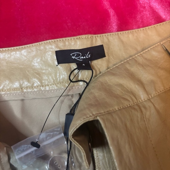 Rails Tan Faux Leather Pant - Picture 2 of 6